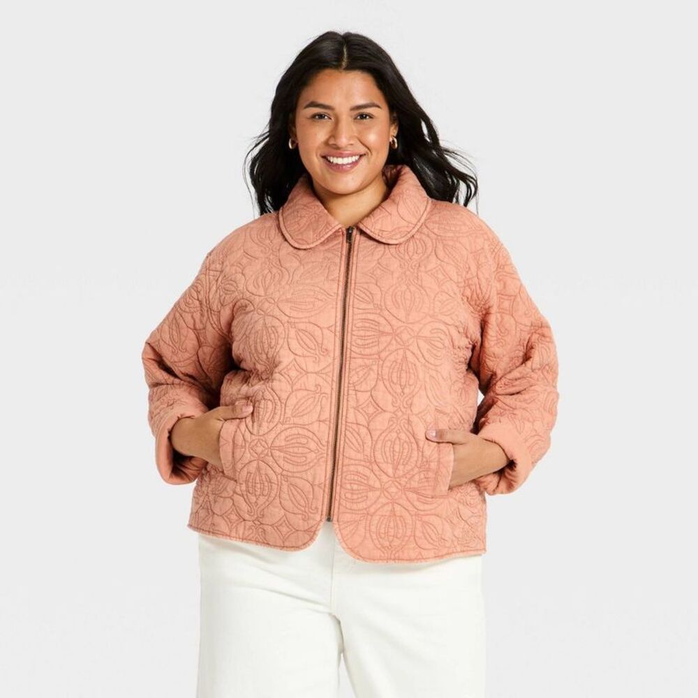 Women's Quilted Jacket - Universal Thread Clay Pink XXL